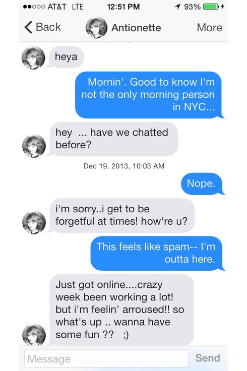 Sexting With A Tinder Spam Bot Things Get Weird The Cut 